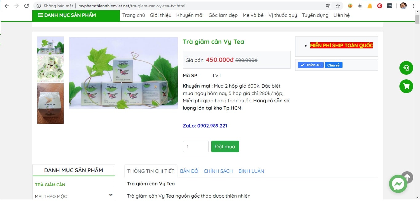 Mua trà giảm cân Vy Tea chính hãng ở đâu tại TPHCM?