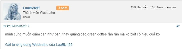 Người dùng nói gì về nấm giảm cân tan mỡ Sbody Green Coffee