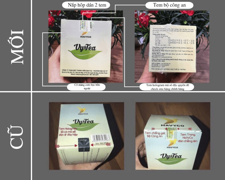 3 cách đơn giản chính xác giúp phân biệt trà giảm cân Vy Tea chính hãng