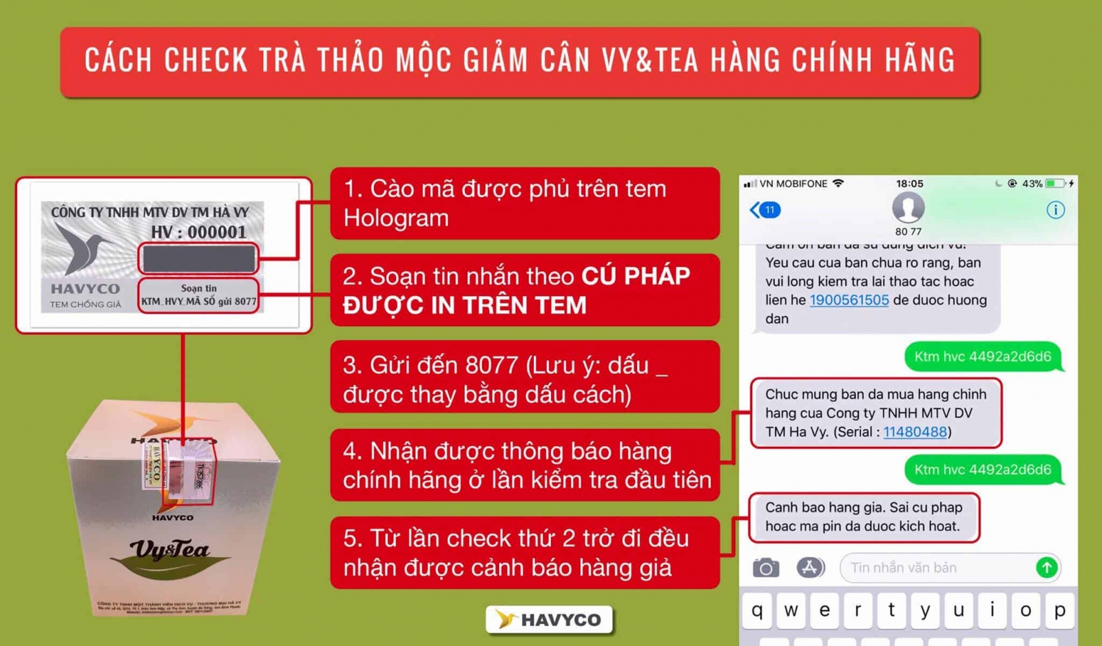 Những điều cần biết khi mua trà giảm cân Vy Tea chính hãng của Havyco?